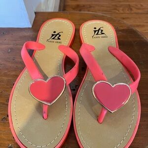 Playful Pink Heart Sandals for Summer